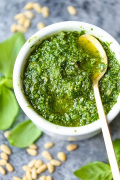 Classic Basil Pesto with 4 Nuts & Cheese